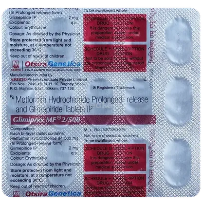 glimiprex mf 2/500mg tablet 15's